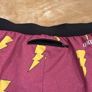 ChicknLegs Women's Athletic Shorts with Lightning Pattern